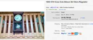 2. Top Coca Cola Sold for $2,700. on eBay