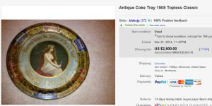 3. Top Coca Cola Sold for $2,500. on eBay