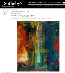 Abstraktes Bild Paintin by Gerhard Richter $46,303,719