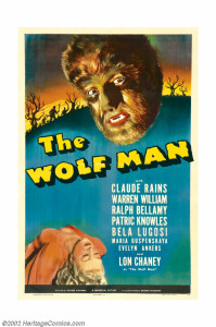 1941 The Wolf Man Poster $24,150.