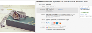 Rolex Cosmograph Daytona 722 Rare Tropical Chocolate