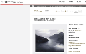 Vierwaldstätter See Painting by  Gerhard Richter Sold for $24,006,288