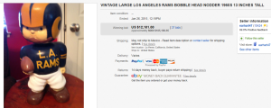 1960's Los Angeles Rams Bobble Head Nodder