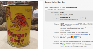 Burger Gallon Beer Can