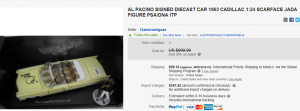 1963 Cadillac Car Al Pacino Signed Diecast