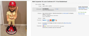 Matt Carpenter St Louis Cardinals Bobble Head