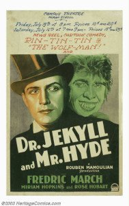 1931 Dr. Jekyll and Mr. Hyde Poster $18,400.