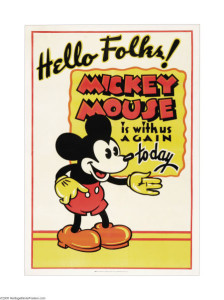 1932 Mickey Mouse Stock Poster $17,250.
