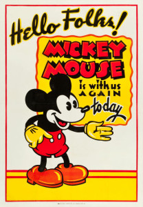 1930's Mickey Mouse Stock Poster $16,730.