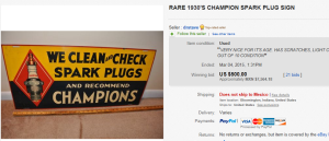 1930's We Clean And Check Spark Plugs Spark Plugs And Recommend Champions Sign