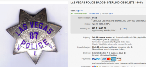 1940's  Las Vegas Police Badge