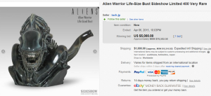 Alien Warrior Life-Size Bust Sideshow Limited