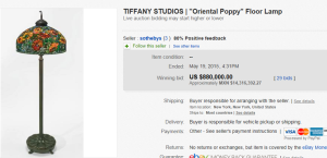Oriental Poppy Floor Lamp Tiffany Studios