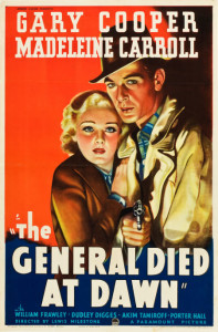 1936 The General Died at Dawn Poster $15,535.