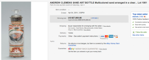 Andrew Clemens Sand Art Bottle Multicolored Sand Arranged In A Clear     