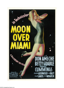 1941 Moon Over Miami Poster $14,950