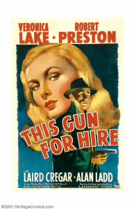 1942 This Gun For Hire Poster $14,950