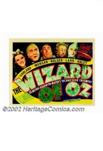1939 The Wizard of Oz Poster $14,950