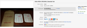 1954 Apba Original Baseball Set