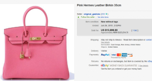 Pink Hermes Leather Birkin 35cm