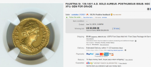 Faustina Sr. 138-140/1 A.D. Gold Aureus -Posthumous Issue- Ngc Xf Gem For Grade