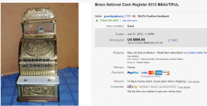 Brass National Cash Register