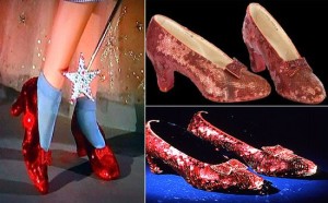 10 Wizard of Oz’ Ruby slippers $666,000